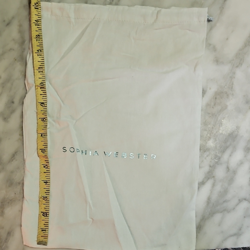 Sophia Webster White Dust Bag with Silver Logo